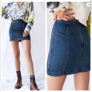 Free people modern femme denim mini skirt